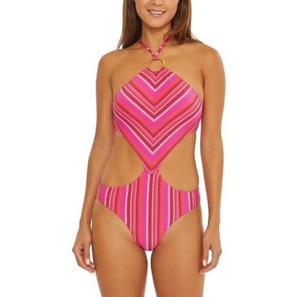Trina Turk 'Marai' High-Neck One-Piece Swimsuit - Monokini Multicolor